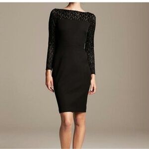 ROLAND MOURET For Banana Republic Size 2 Black  Midi Dress